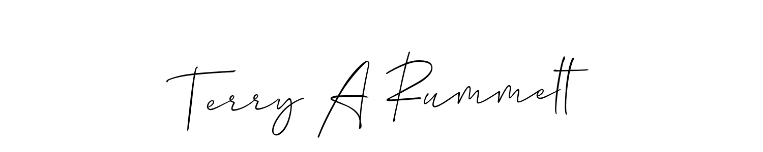 Make a short Terry A Rummelt signature style. Manage your documents anywhere anytime using Allison_Script. Create and add eSignatures, submit forms, share and send files easily. Terry A Rummelt signature style 2 images and pictures png