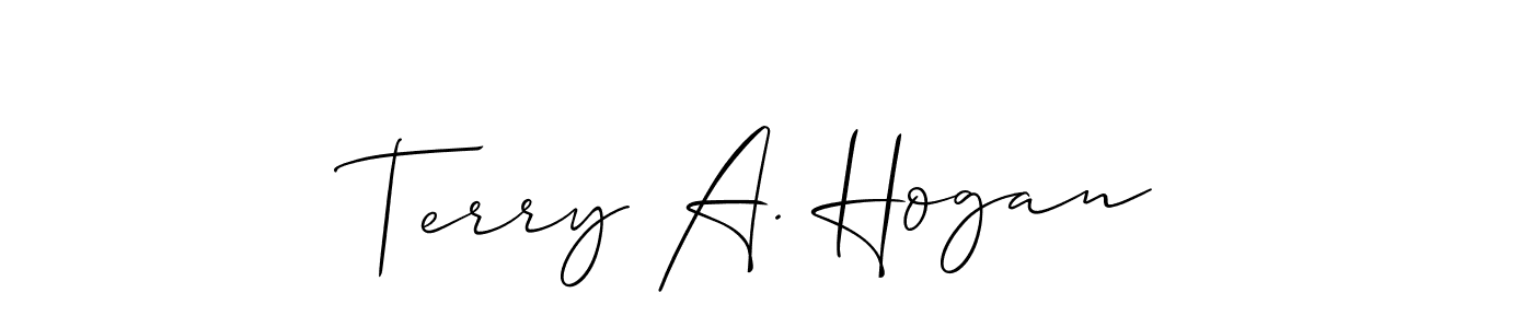 How to make Terry A. Hogan signature? Allison_Script is a professional autograph style. Create handwritten signature for Terry A. Hogan name. Terry A. Hogan signature style 2 images and pictures png