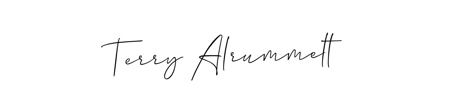 Terry Alrummelt stylish signature style. Best Handwritten Sign (Allison_Script) for my name. Handwritten Signature Collection Ideas for my name Terry Alrummelt. Terry Alrummelt signature style 2 images and pictures png