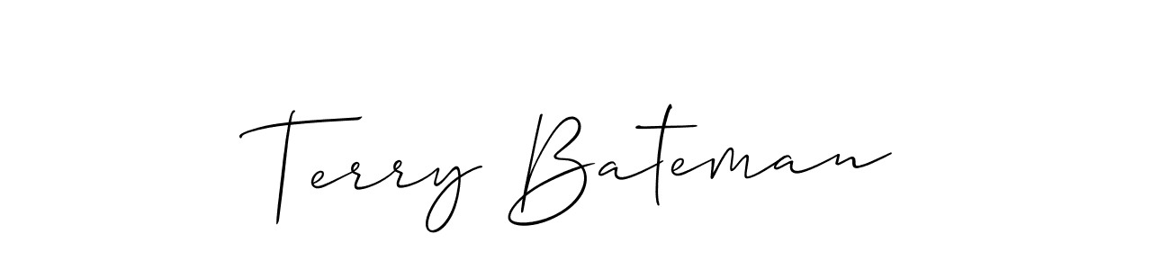 Make a beautiful signature design for name Terry Bateman. With this signature (Allison_Script) style, you can create a handwritten signature for free. Terry Bateman signature style 2 images and pictures png