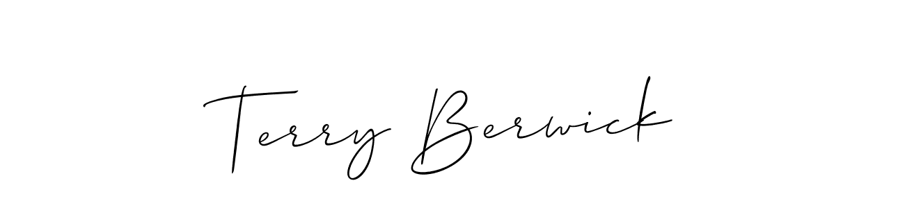 Similarly Allison_Script is the best handwritten signature design. Signature creator online .You can use it as an online autograph creator for name Terry Berwick. Terry Berwick signature style 2 images and pictures png