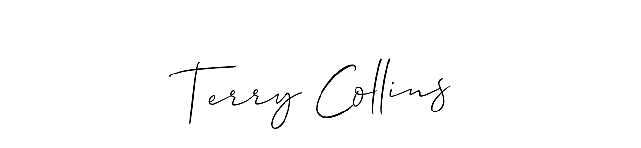 Terry Collins stylish signature style. Best Handwritten Sign (Allison_Script) for my name. Handwritten Signature Collection Ideas for my name Terry Collins. Terry Collins signature style 2 images and pictures png