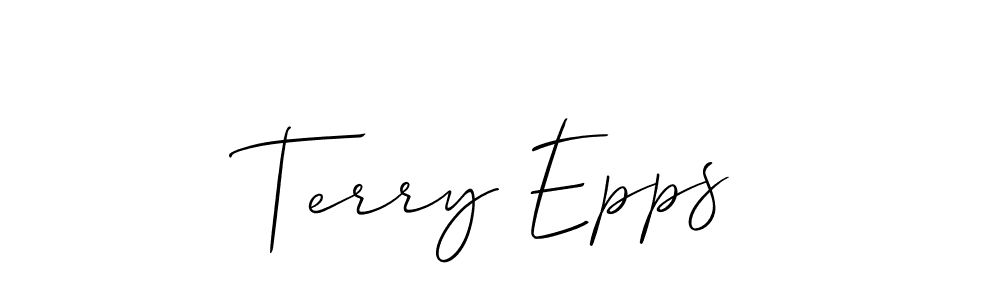 It looks lik you need a new signature style for name Terry Epps. Design unique handwritten (Allison_Script) signature with our free signature maker in just a few clicks. Terry Epps signature style 2 images and pictures png