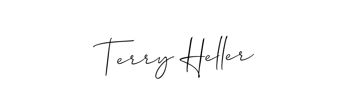 How to Draw Terry Heller signature style? Allison_Script is a latest design signature styles for name Terry Heller. Terry Heller signature style 2 images and pictures png