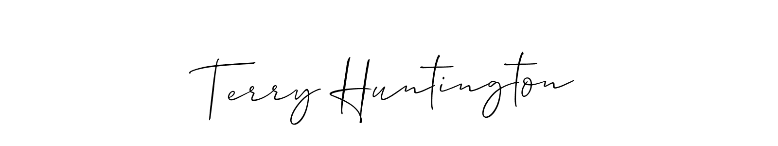 How to make Terry Huntington name signature. Use Allison_Script style for creating short signs online. This is the latest handwritten sign. Terry Huntington signature style 2 images and pictures png