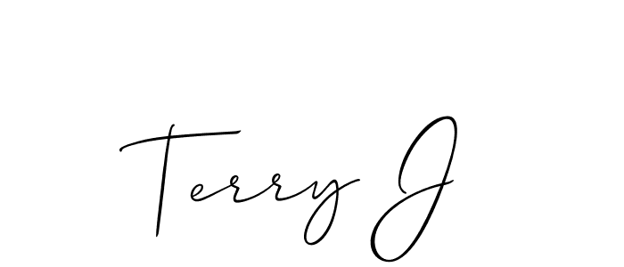 It looks lik you need a new signature style for name Terry J. Design unique handwritten (Allison_Script) signature with our free signature maker in just a few clicks. Terry J signature style 2 images and pictures png