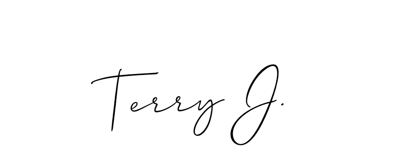 It looks lik you need a new signature style for name Terry J.. Design unique handwritten (Allison_Script) signature with our free signature maker in just a few clicks. Terry J. signature style 2 images and pictures png