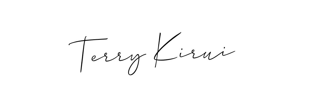 This is the best signature style for the Terry Kirui name. Also you like these signature font (Allison_Script). Mix name signature. Terry Kirui signature style 2 images and pictures png