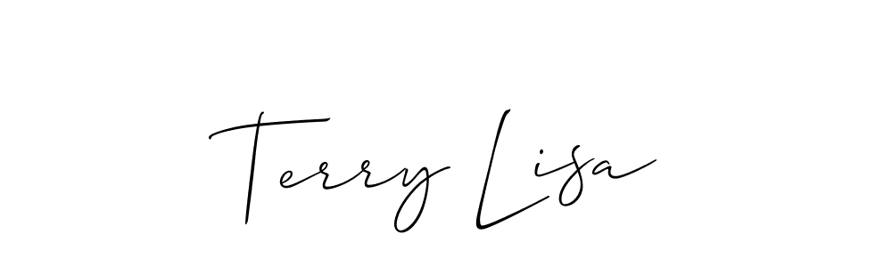 You should practise on your own different ways (Allison_Script) to write your name (Terry Lisa) in signature. don't let someone else do it for you. Terry Lisa signature style 2 images and pictures png