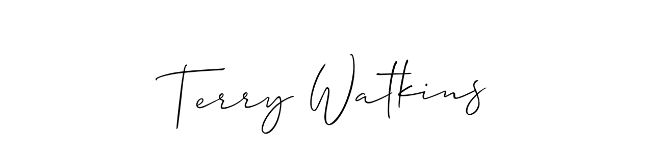 Also You can easily find your signature by using the search form. We will create Terry Watkins name handwritten signature images for you free of cost using Allison_Script sign style. Terry Watkins signature style 2 images and pictures png