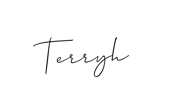 Make a beautiful signature design for name Terryh. With this signature (Allison_Script) style, you can create a handwritten signature for free. Terryh signature style 2 images and pictures png