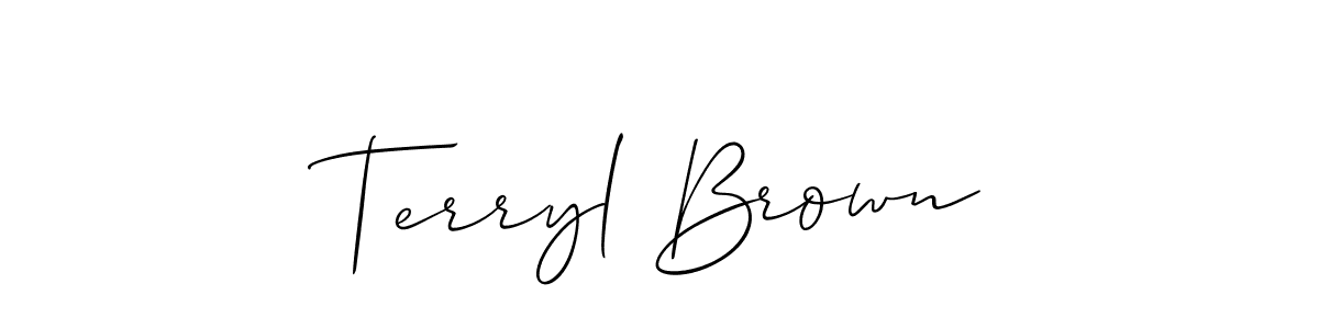 This is the best signature style for the Terryl Brown name. Also you like these signature font (Allison_Script). Mix name signature. Terryl Brown signature style 2 images and pictures png