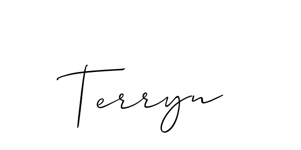 Make a beautiful signature design for name Terryn. With this signature (Allison_Script) style, you can create a handwritten signature for free. Terryn signature style 2 images and pictures png