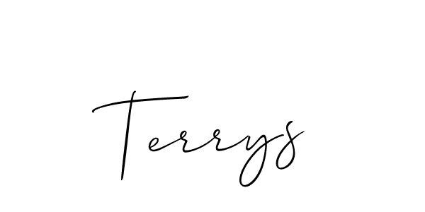You can use this online signature creator to create a handwritten signature for the name Terrys. This is the best online autograph maker. Terrys signature style 2 images and pictures png