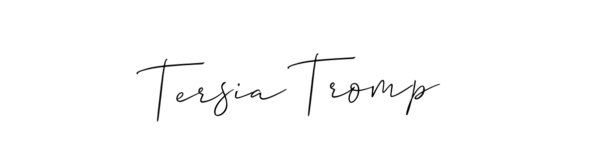 Also we have Tersia Tromp name is the best signature style. Create professional handwritten signature collection using Allison_Script autograph style. Tersia Tromp signature style 2 images and pictures png