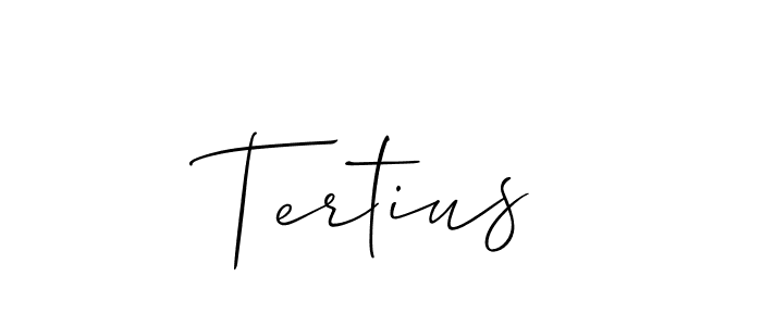 How to make Tertius signature? Allison_Script is a professional autograph style. Create handwritten signature for Tertius name. Tertius signature style 2 images and pictures png