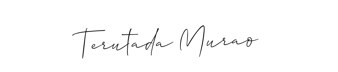 if you are searching for the best signature style for your name Terutada Murao. so please give up your signature search. here we have designed multiple signature styles  using Allison_Script. Terutada Murao signature style 2 images and pictures png