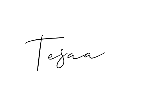 Design your own signature with our free online signature maker. With this signature software, you can create a handwritten (Allison_Script) signature for name Tesaa. Tesaa signature style 2 images and pictures png