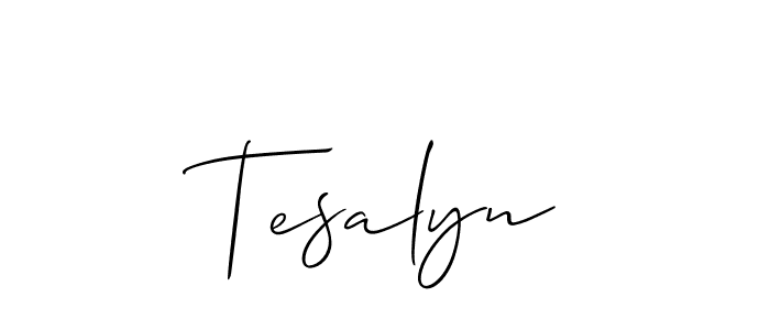 Similarly Allison_Script is the best handwritten signature design. Signature creator online .You can use it as an online autograph creator for name Tesalyn. Tesalyn signature style 2 images and pictures png
