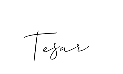 How to make Tesar signature? Allison_Script is a professional autograph style. Create handwritten signature for Tesar name. Tesar signature style 2 images and pictures png