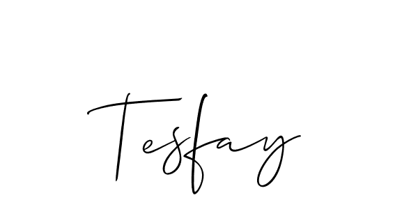 Also You can easily find your signature by using the search form. We will create Tesfay name handwritten signature images for you free of cost using Allison_Script sign style. Tesfay signature style 2 images and pictures png