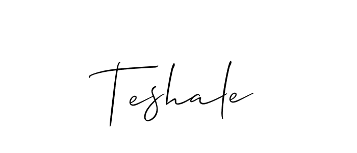 Similarly Allison_Script is the best handwritten signature design. Signature creator online .You can use it as an online autograph creator for name Teshale. Teshale signature style 2 images and pictures png