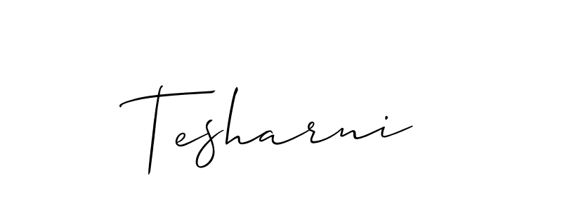 It looks lik you need a new signature style for name Tesharni. Design unique handwritten (Allison_Script) signature with our free signature maker in just a few clicks. Tesharni signature style 2 images and pictures png