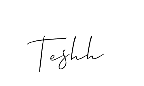 Make a beautiful signature design for name Teshh. With this signature (Allison_Script) style, you can create a handwritten signature for free. Teshh signature style 2 images and pictures png