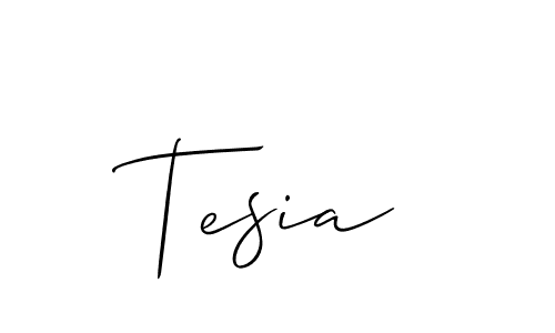 You should practise on your own different ways (Allison_Script) to write your name (Tesia) in signature. don't let someone else do it for you. Tesia signature style 2 images and pictures png