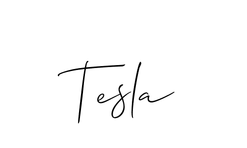 Create a beautiful signature design for name Tesla. With this signature (Allison_Script) fonts, you can make a handwritten signature for free. Tesla signature style 2 images and pictures png