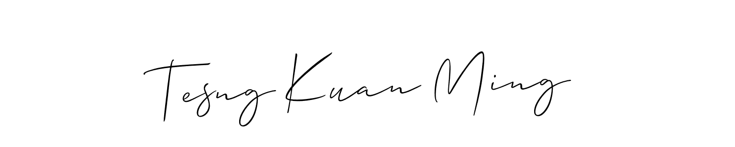 This is the best signature style for the Tesng Kuan Ming name. Also you like these signature font (Allison_Script). Mix name signature. Tesng Kuan Ming signature style 2 images and pictures png