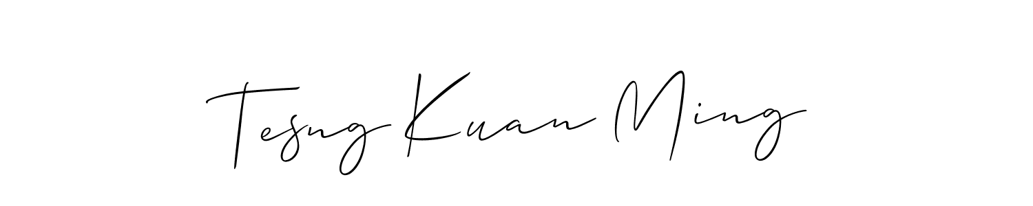 This is the best signature style for the Tesng Kuan Ming name. Also you like these signature font (Allison_Script). Mix name signature. Tesng Kuan Ming signature style 2 images and pictures png