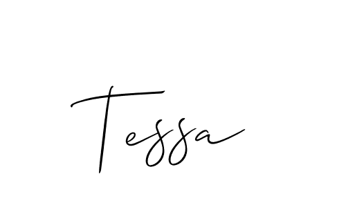 How to make Tessa signature? Allison_Script is a professional autograph style. Create handwritten signature for Tessa name. Tessa signature style 2 images and pictures png