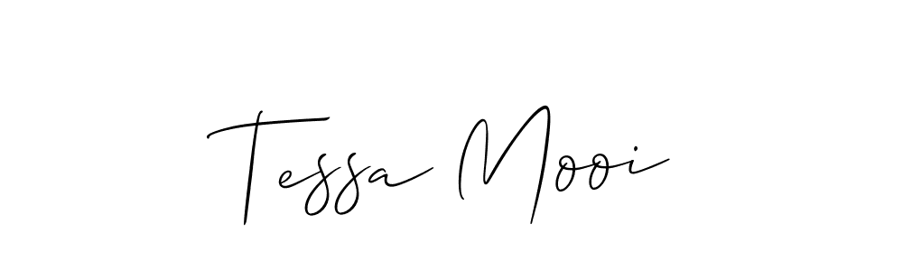 You should practise on your own different ways (Allison_Script) to write your name (Tessa Mooi) in signature. don't let someone else do it for you. Tessa Mooi signature style 2 images and pictures png