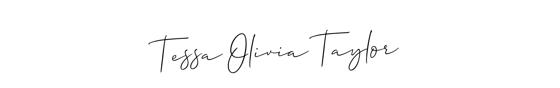 if you are searching for the best signature style for your name Tessa Olivia Taylor. so please give up your signature search. here we have designed multiple signature styles  using Allison_Script. Tessa Olivia Taylor signature style 2 images and pictures png