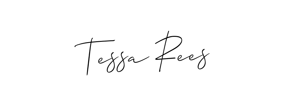 Make a beautiful signature design for name Tessa Rees. With this signature (Allison_Script) style, you can create a handwritten signature for free. Tessa Rees signature style 2 images and pictures png