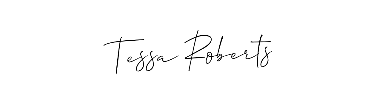 Best and Professional Signature Style for Tessa Roberts. Allison_Script Best Signature Style Collection. Tessa Roberts signature style 2 images and pictures png