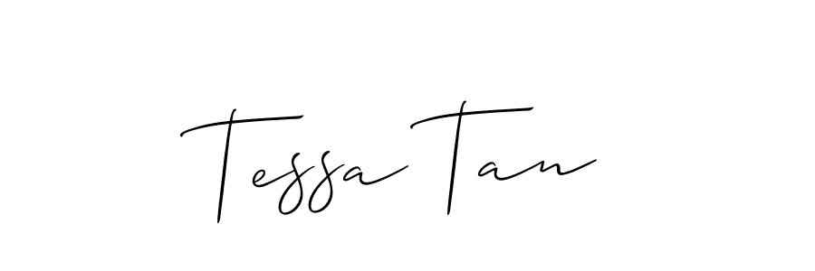 Design your own signature with our free online signature maker. With this signature software, you can create a handwritten (Allison_Script) signature for name Tessa Tan. Tessa Tan signature style 2 images and pictures png
