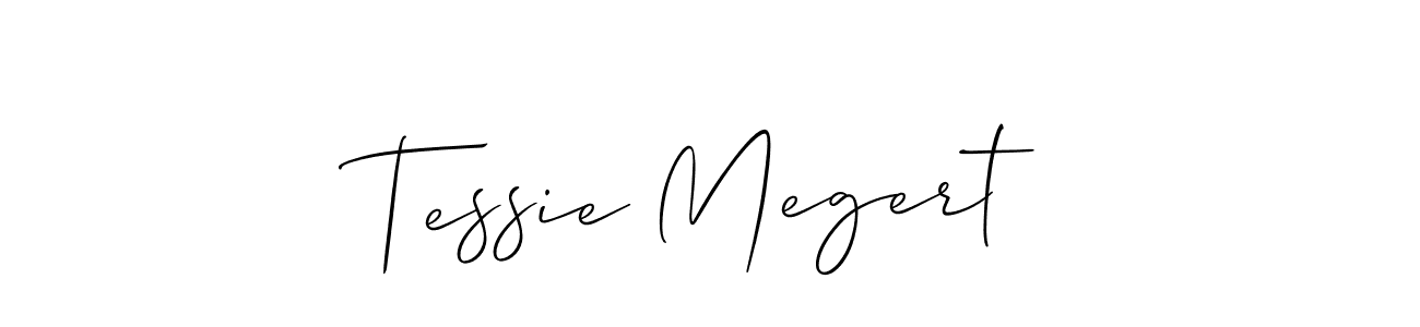 Tessie Megert stylish signature style. Best Handwritten Sign (Allison_Script) for my name. Handwritten Signature Collection Ideas for my name Tessie Megert. Tessie Megert signature style 2 images and pictures png