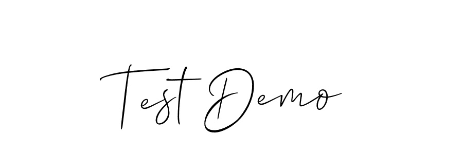 Also You can easily find your signature by using the search form. We will create Test Demo name handwritten signature images for you free of cost using Allison_Script sign style. Test Demo signature style 2 images and pictures png