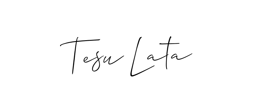 Make a beautiful signature design for name Tesu Lata. With this signature (Allison_Script) style, you can create a handwritten signature for free. Tesu Lata signature style 2 images and pictures png