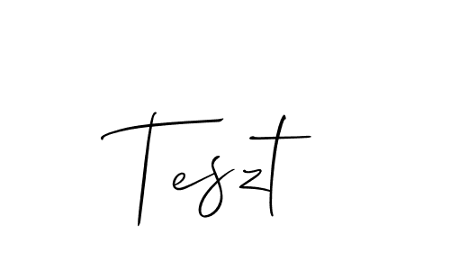 Design your own signature with our free online signature maker. With this signature software, you can create a handwritten (Allison_Script) signature for name Teszt. Teszt signature style 2 images and pictures png