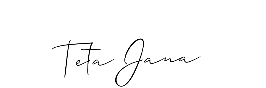 Best and Professional Signature Style for Teta Jana. Allison_Script Best Signature Style Collection. Teta Jana signature style 2 images and pictures png