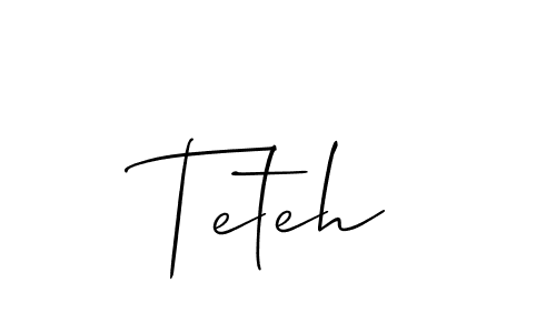Also You can easily find your signature by using the search form. We will create Teteh name handwritten signature images for you free of cost using Allison_Script sign style. Teteh signature style 2 images and pictures png