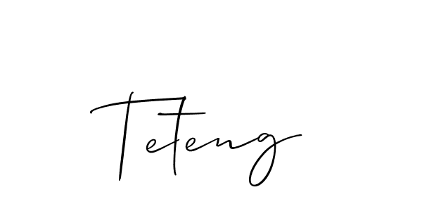 How to Draw Teteng signature style? Allison_Script is a latest design signature styles for name Teteng. Teteng signature style 2 images and pictures png