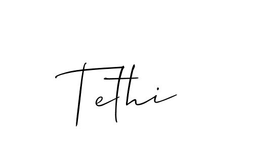 Use a signature maker to create a handwritten signature online. With this signature software, you can design (Allison_Script) your own signature for name Tethi. Tethi signature style 2 images and pictures png