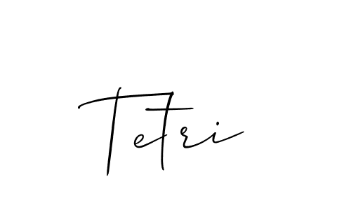 You should practise on your own different ways (Allison_Script) to write your name (Tetri) in signature. don't let someone else do it for you. Tetri signature style 2 images and pictures png