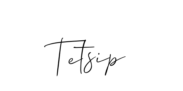 Create a beautiful signature design for name Tetsip. With this signature (Allison_Script) fonts, you can make a handwritten signature for free. Tetsip signature style 2 images and pictures png