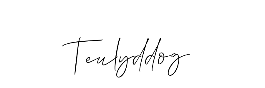 Make a beautiful signature design for name Teulyddog. With this signature (Allison_Script) style, you can create a handwritten signature for free. Teulyddog signature style 2 images and pictures png