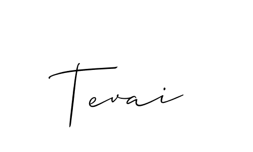 Make a short Tevai signature style. Manage your documents anywhere anytime using Allison_Script. Create and add eSignatures, submit forms, share and send files easily. Tevai signature style 2 images and pictures png